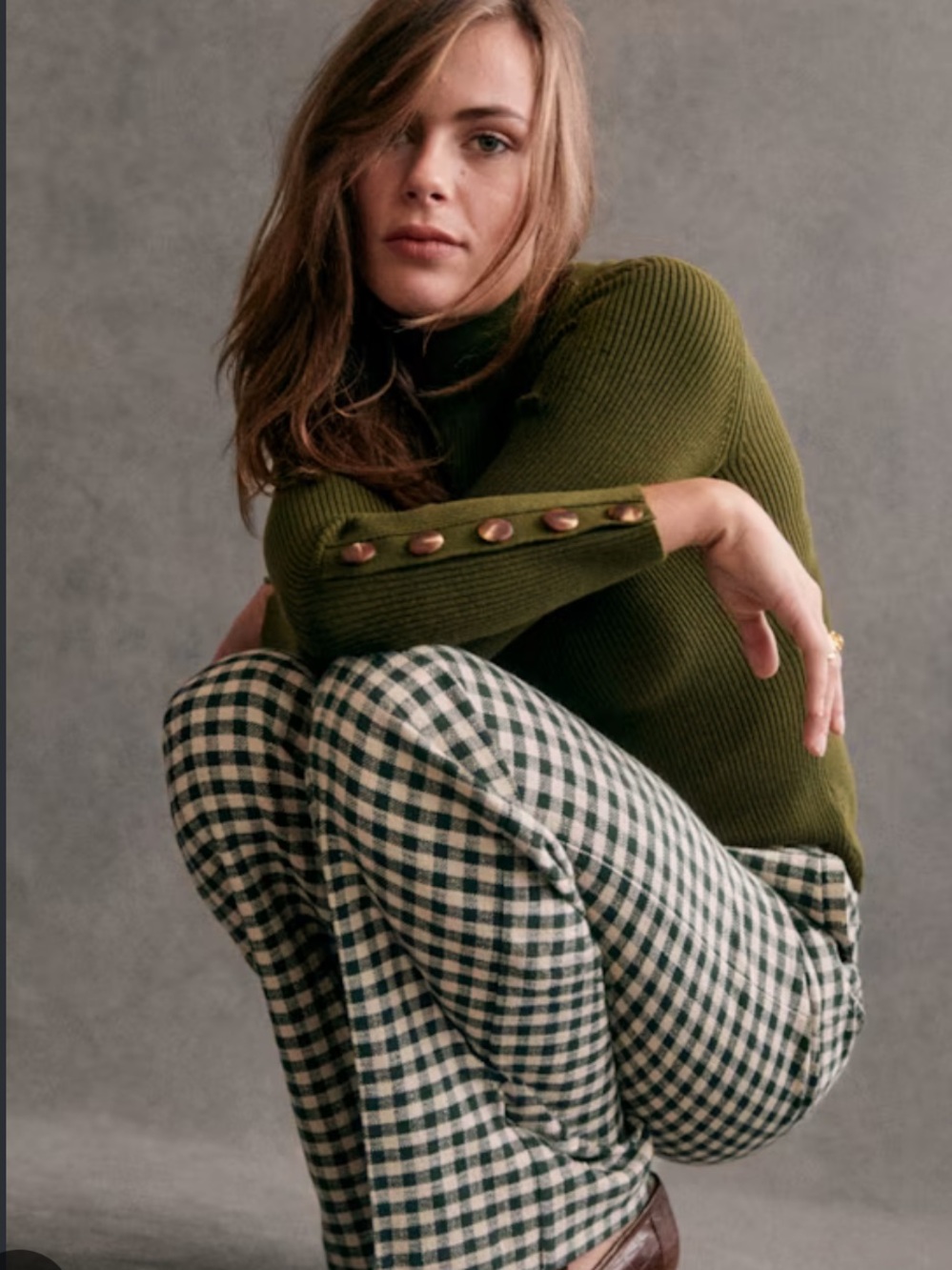 Sezane Hayley Jumper Perfect Green - Size XS